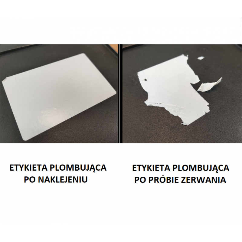 Etykiety foliowe plombowe (kruszące) 80x50 - 1000 szt.