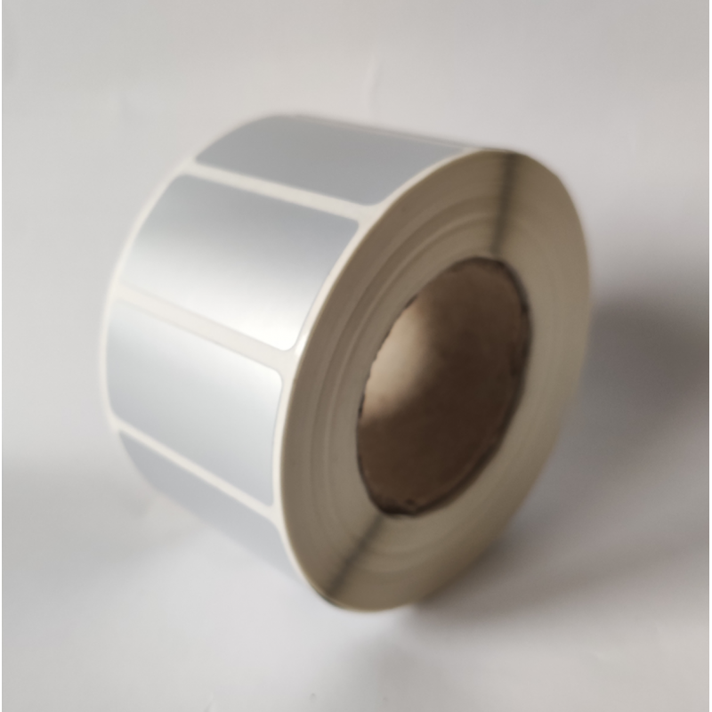 Etykiety foliowe 40x20 mm srebrne - 1000 szt.